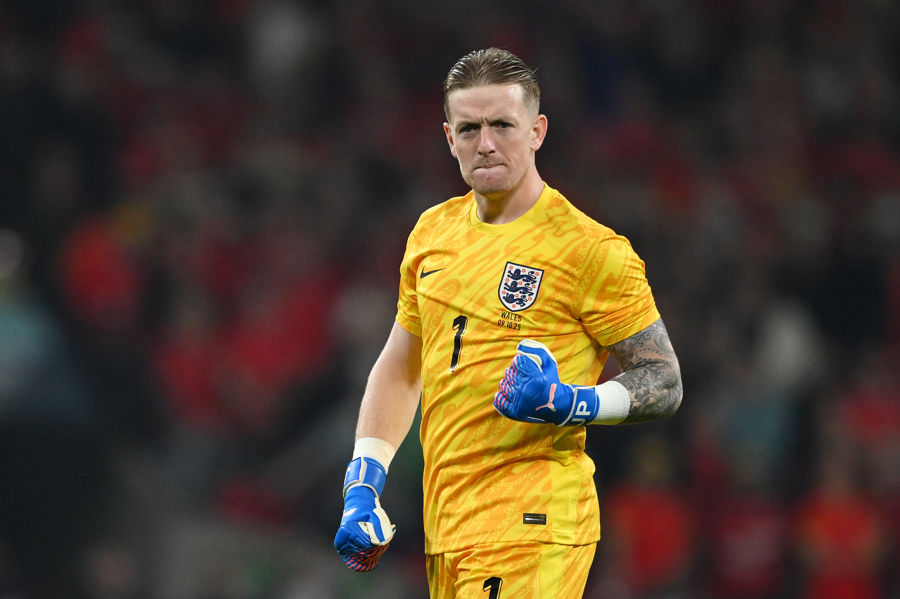 英格蘭守門員皮克福德（Jordan Pickford）